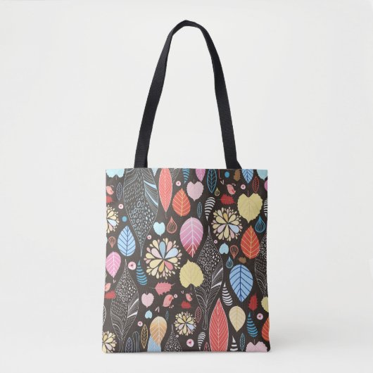 Herfstbladeren en vogels. tote bag (Voorkant)