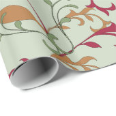 Herfstbladeren en wervelingen patroon cadeaupapier (Rol Hoek)