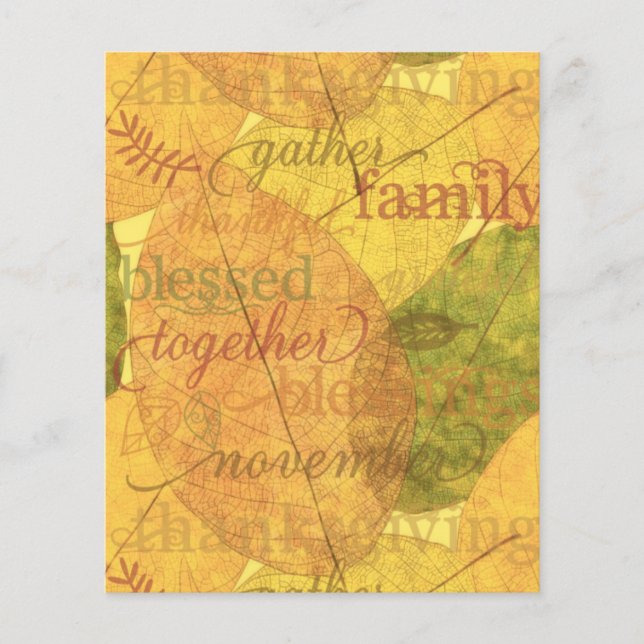 Herfstbladeren en woorden scrapbook achtergrond (Voorkant)