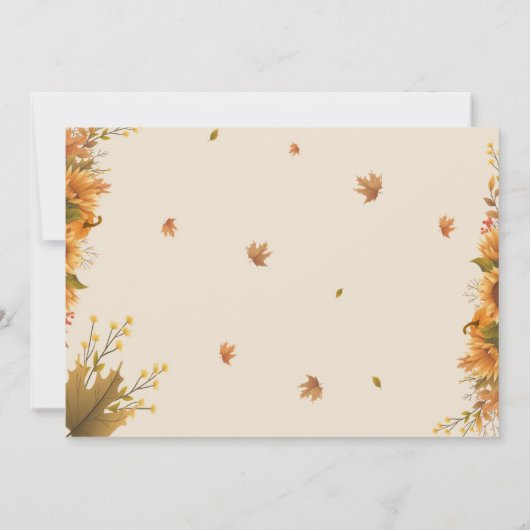 Herfstbladeren Familie Foto Thanksgiving Diner Kaart (Achterkant)