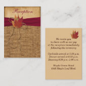 Herfstbladeren, FAUX burlap behuizing Kaart 3 (Voorkant / Achterkant)