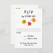 Herfstbladeren Feest Evenement Ontvangst Reactie R RSVP Kaartje (Voorkant / Achterkant)