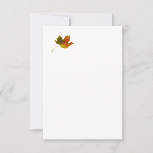 Herfstbladeren Feest Evenement Receptie Respons RS RSVP Kaartje (Achterkant)