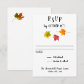 Herfstbladeren Feest Evenement Receptie Respons RS RSVP Kaartje (Voorkant / Achterkant)