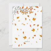 Herfstbladeren Feest Uitnodiging (Achterkant)