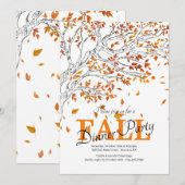 Herfstbladeren Feest Uitnodiging (Voorkant / Achterkant)