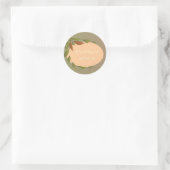 Herfstbladeren Feestkaart Ronde Sticker (Tas)