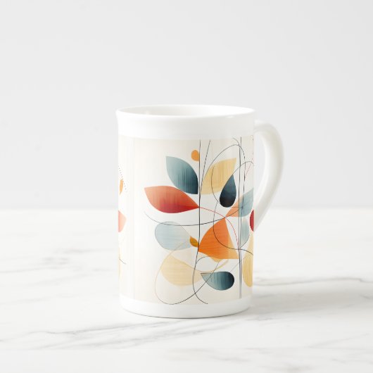 Herfstbladeren Fine China Mok (Voorkant rechts)