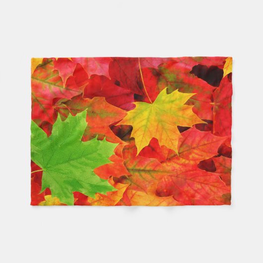 Herfstbladeren Fleece Deken (Voorkant (Horizontaal))
