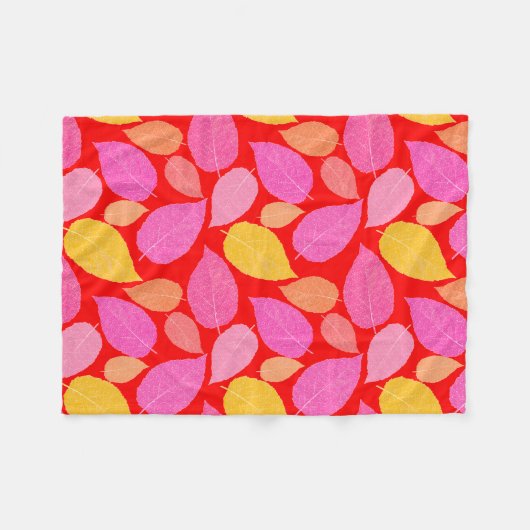 Herfstbladeren. Fleece Deken (Voorkant (Horizontaal))