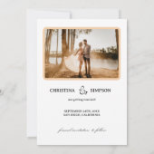 Herfstbladeren, Foto, Minimalistisch Bewaar de Dat Kaart (Achterkant)