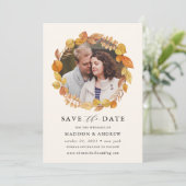 Herfstbladeren | Foto Save The Date Kaart (Staand voorkant)