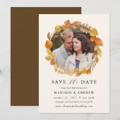 Herfstbladeren | Foto Save The Date Kaart (Voorkant / Achterkant)