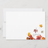 Herfstbladeren Foto Uitnodiging (Achterkant)