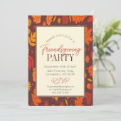 Herfstbladeren Friendsgiving Diner Uitnodiging (Staand voorkant)