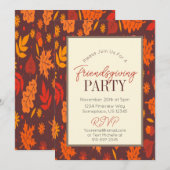 Herfstbladeren Friendsgiving Diner Uitnodiging (Voorkant / Achterkant)