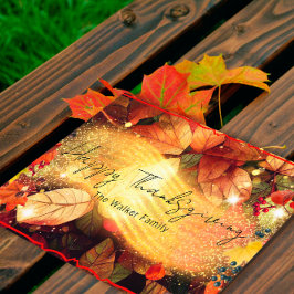 Herfstbladeren Gelukkig Thanksgiving Feestdagenkaart