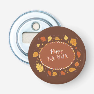 Herfstbladeren Gelukkige Herfst Dankdag Friendsgiv Button Flesopener