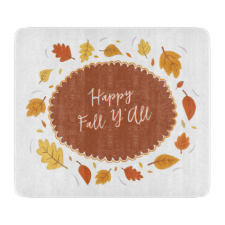 Herfstbladeren Gelukkige Herfst Yall Thanksgiving Snijplank