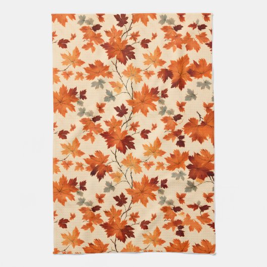 Herfstbladeren - Gentle Herfst Elegance Theedoek (Verticaal)