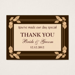 Herfstbladeren Gepersonaliseerde huwelijksgunst Gi Visitekaartje