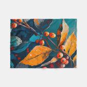 Herfstbladeren geschilderd. Herfst natuur in Woodl Fleece Deken (Voorkant (Horizontaal))