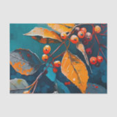 Herfstbladeren geschilderd. Natuur bloemen herfstb Tissuepapier (Voorkant)