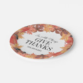 Herfstbladeren geven Bedankt Thanksgiving papier B Papieren Bordje (Gekanteld)