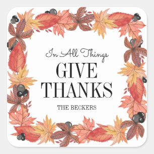 Herfstbladeren geven Bedankt Thanksgiving Sticker