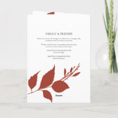 Herfstbladeren Gevouwen Trouwprogramma Sjabloon (Achterkant)