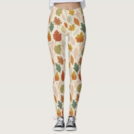 Herfstbladeren - Gezellig herfstpatroon Leggings