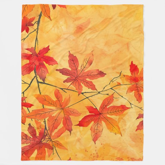 Herfstbladeren - Gezellige Herfst Fleece Deken (Voorkant)