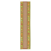 Herfstbladeren & Gingham Korte Tafelloper (Voorkant)