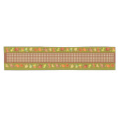 Herfstbladeren & Gingham Korte Tafelloper (Horizontaal)