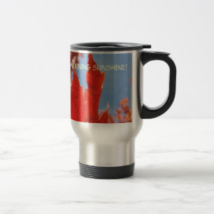 Herfstbladeren Goedemorgen Zonneschijn! Koffiekopj Reisbeker