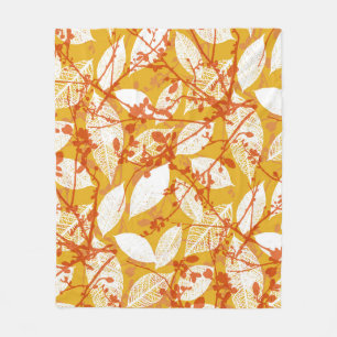 Herfstbladeren: Golden Repeat Fleece Deken