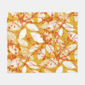 Herfstbladeren: Golden Repeat Fleece Deken (Voorkant (Horizontaal))