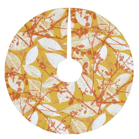 Herfstbladeren: Golden  Repeat Kerstboom Rok (Voorkant)