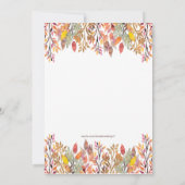 Herfstbladeren & Goud Baby Shower / Sprinkle Kaart (Achterkant)