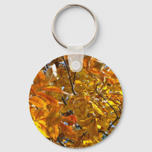 Herfstbladeren Gouden Cadeaus Kleding Verzamelaars Sleutelhanger