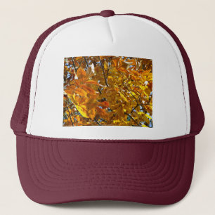 Herfstbladeren Gouden Cadeaus Kleding Verzamelaars Trucker Pet