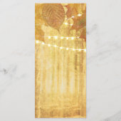 Herfstbladeren Gouden Herfst Rustieke Bossen Menu (Achterkant)