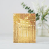 Herfstbladeren Gouden Herfst Rustieke Save The Dat Aankondigingskaart (Staand voorkant)