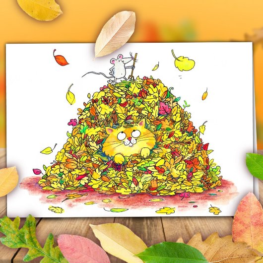 Herfstbladeren Groeten Kaart
