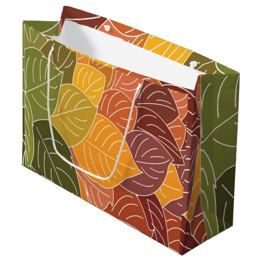 Herfstbladeren Groot Cadeauzakje (Voorkant Gekanteld)