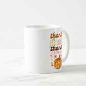 Herfstbladeren Groovy Pumpkin Vakantie Thanksgivin Koffiemok (Voorkant rechts)