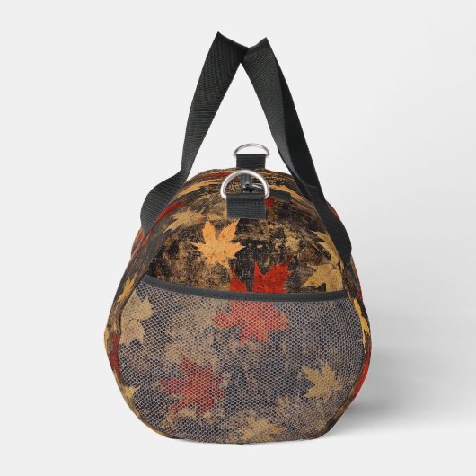 Herfstbladeren Grunge Graphite Duffel Bag Plunjezak (Rechts)