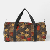 Herfstbladeren Grunge Graphite Duffel Bag Plunjezak (Achterkant)