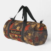 Herfstbladeren Grunge Graphite Duffel Bag Plunjezak (Rechterhoek)
