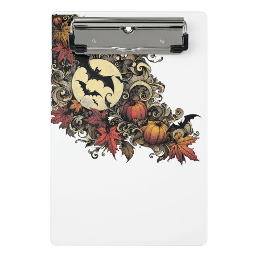 Herfstbladeren. Halloween patroon. Mini Klembord (Voorkant)